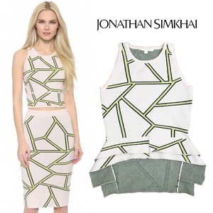 Rare SS 15 Johnathan Simkhai Pink Peplum Top